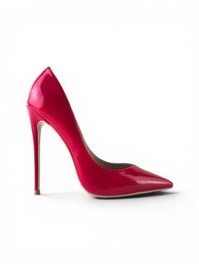 Femme LA Red Patent Pointed Toe Stiletto Pumps 38